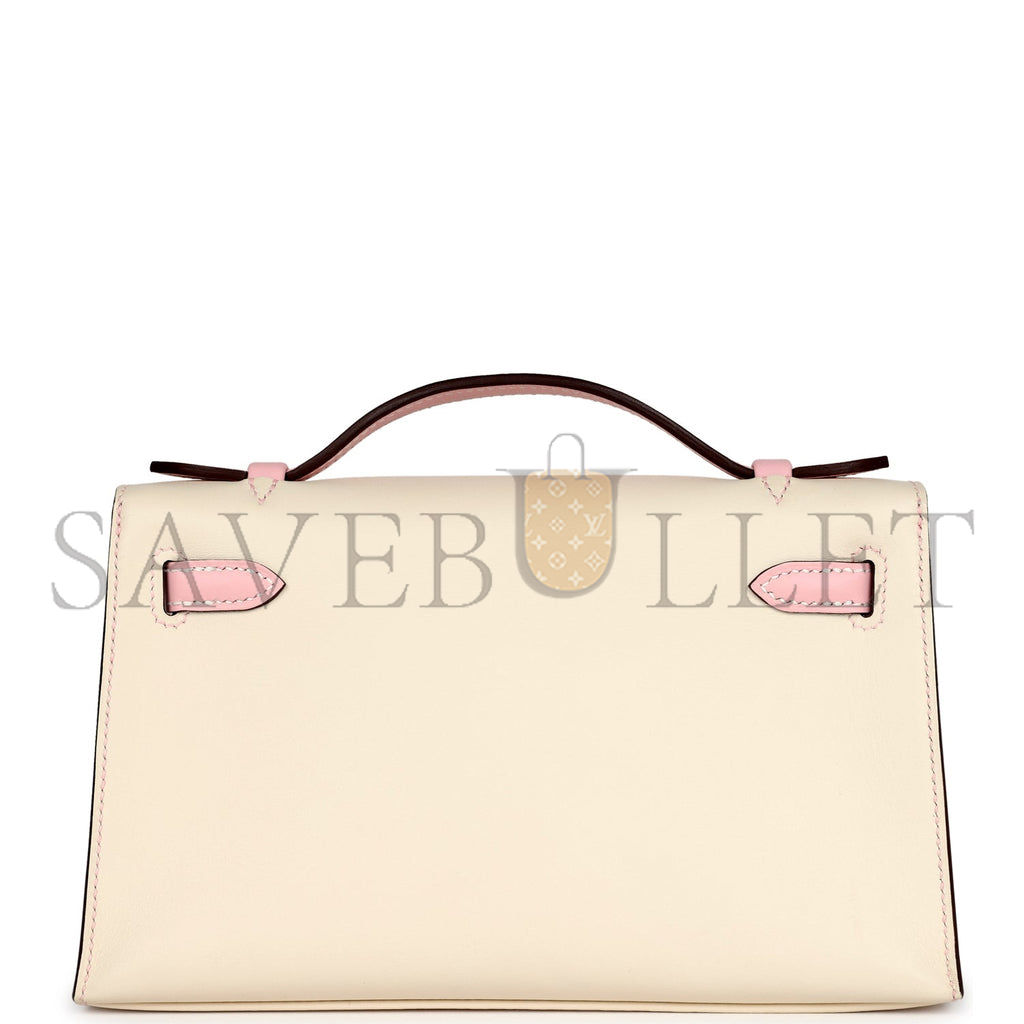 H**mes master kelly pochette nata and rose sakura swift (22*14*7cm)